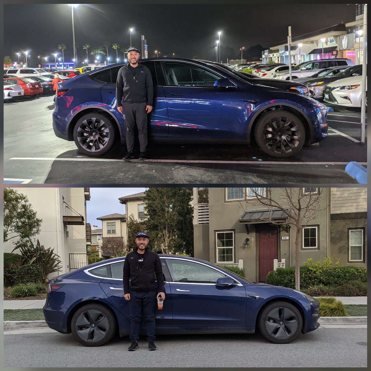 Tesla fan's selfie with Model Y vs. Model 3 vs. Model X is the