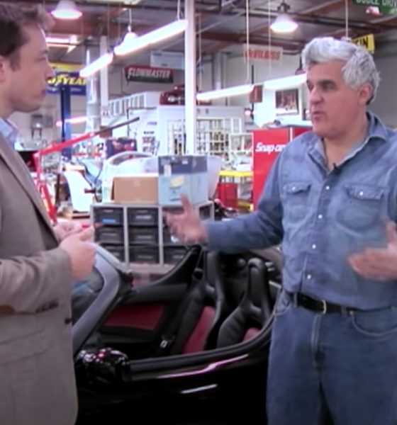 Elon Musk delivers Jay Leno a Tesla Roadster