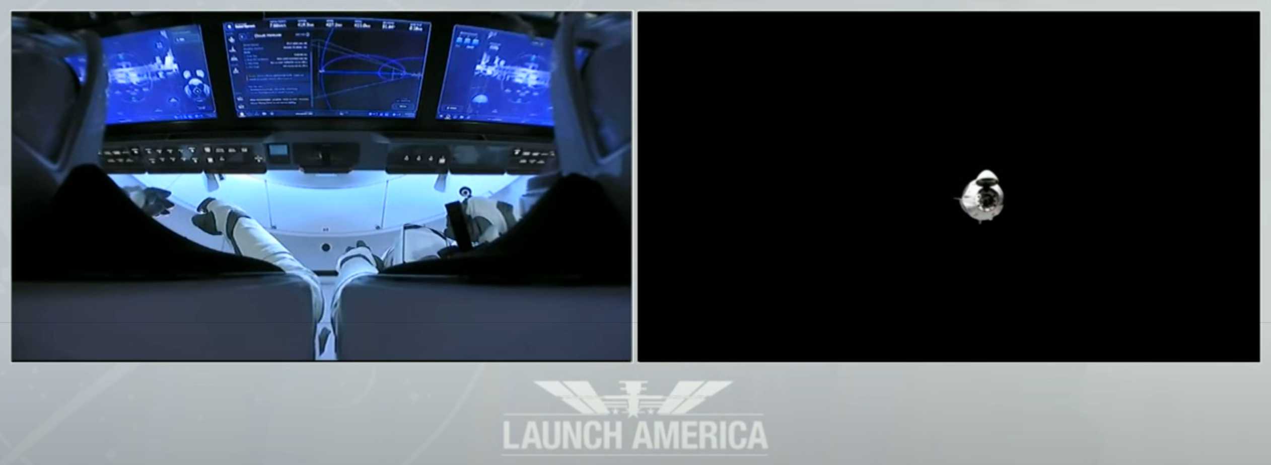 Crew Dragon C206 F9 B1058 Demo-2 053120 ISS arrival webcast (SpaceX) 8 (c)