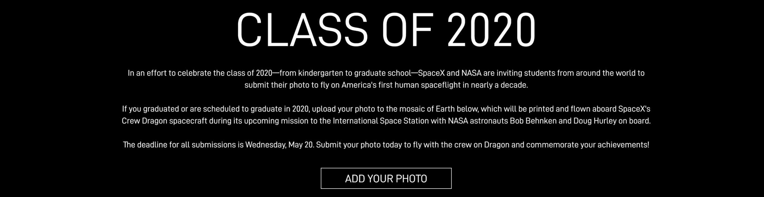 Crew Dragon Earth mosaic class of 2020 celebration (SpaceX) 2