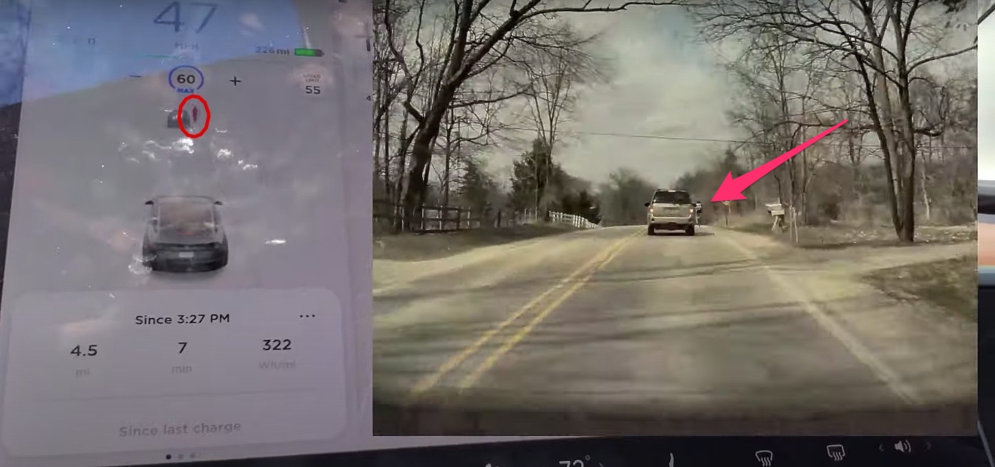 Tesla Driving Visualization bicyclist