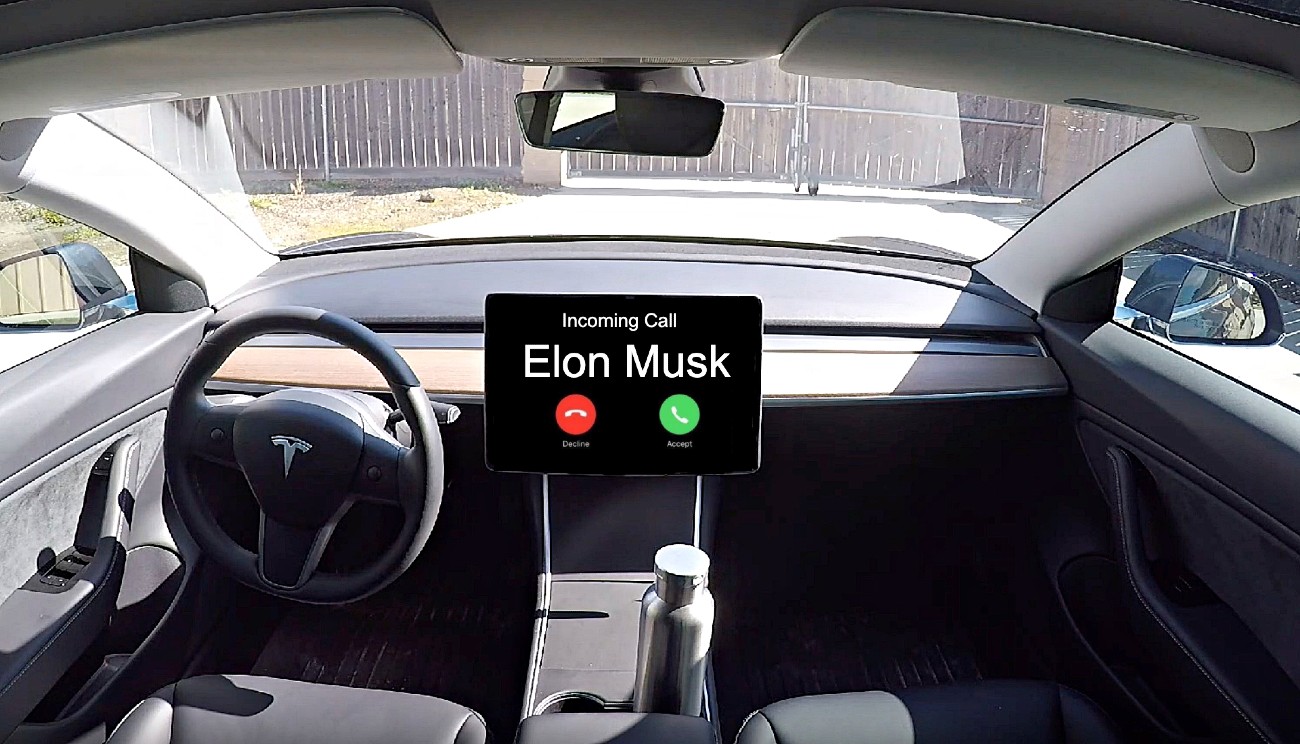 Elon Musk unveils Tesla Model 3 interior with no dashboard