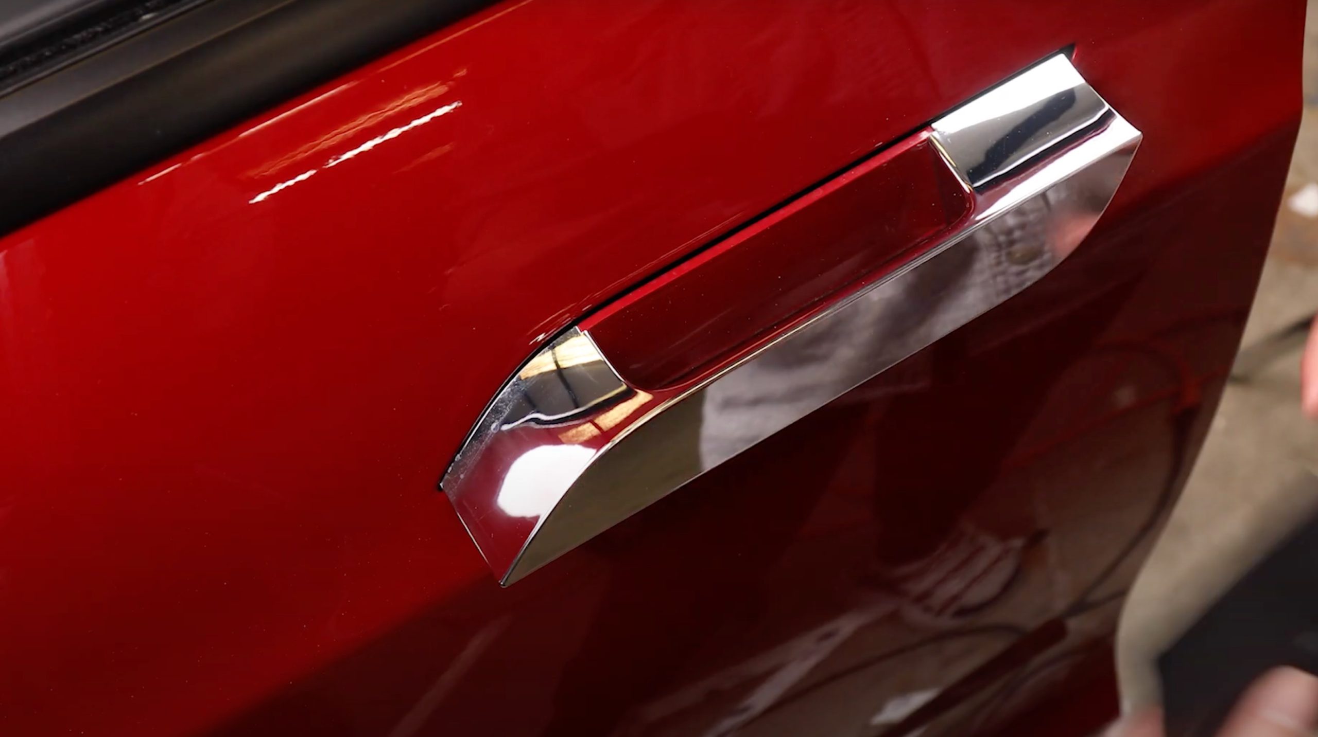 thumbnail image 2 of Tesla Model S Door Handle Wrap - Satin Black 3M Vinyl (6 Pieces) 2 of 11