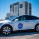 Tesla Model X that will transport NASA astronauts to the Crew Dragon Demo 2 spacecraft on May 27.