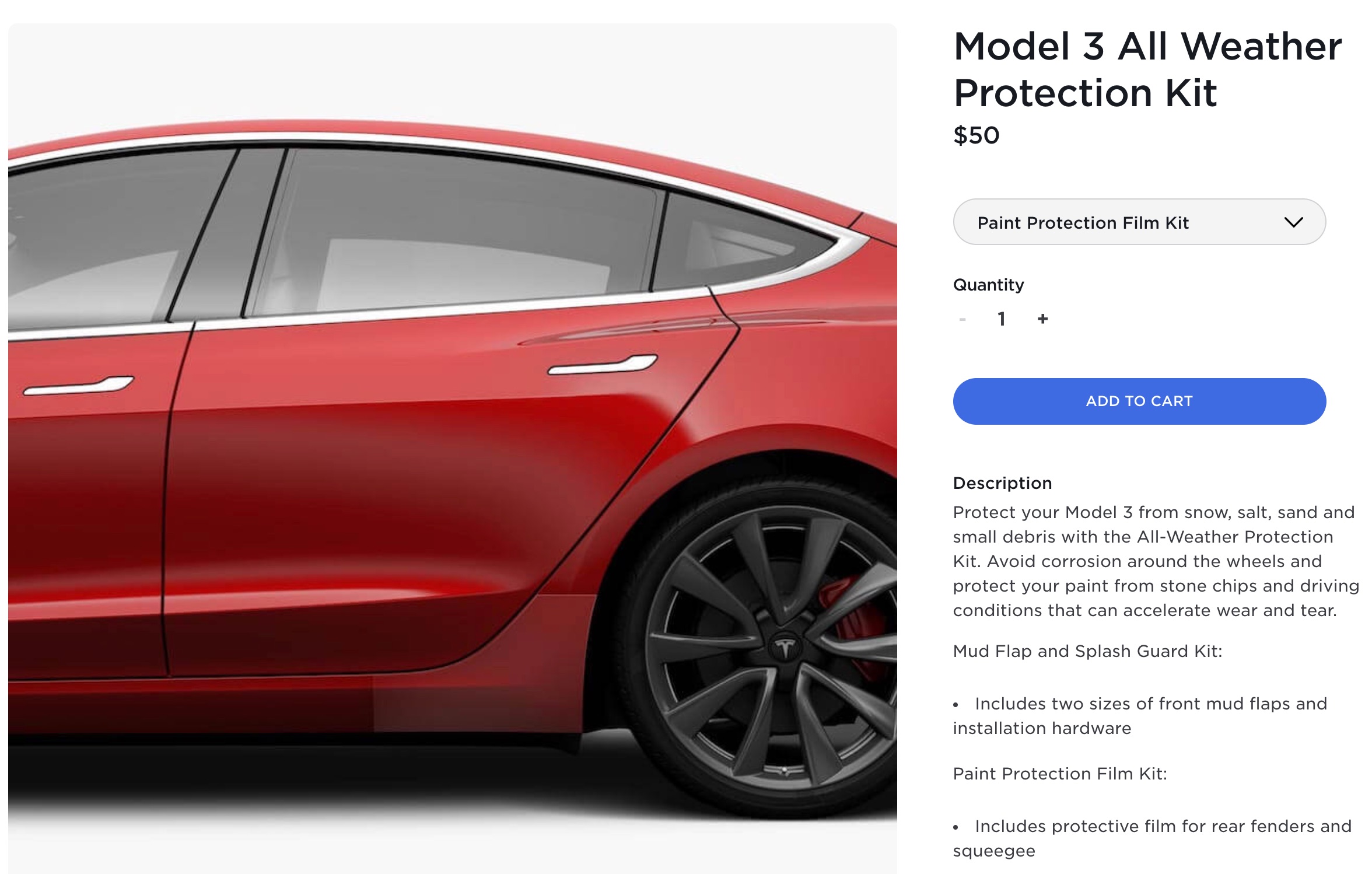 Tesla broadens Model 3 shop with All Weather Protection Kit and PPF