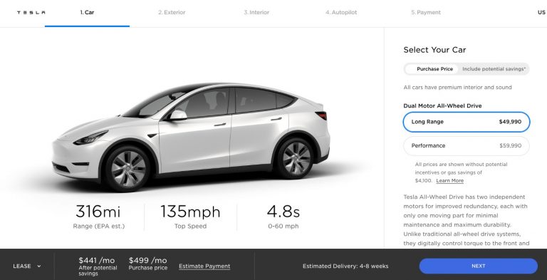 Tesla Model Y leasing program