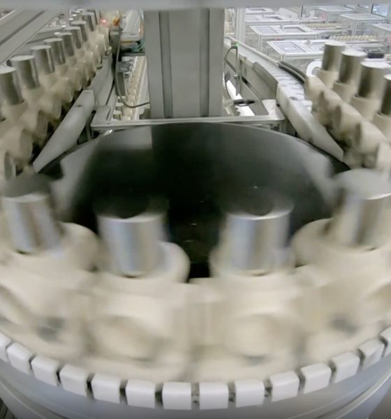 Tesla Gigafactory Nevada battery cell production line (Photo: Super Factories)