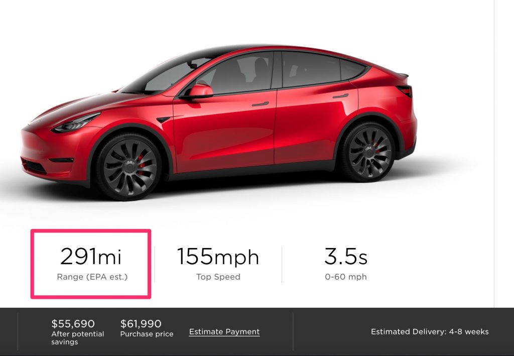 Tesla increases Model Y Performance range to 291 miles with Überturbine