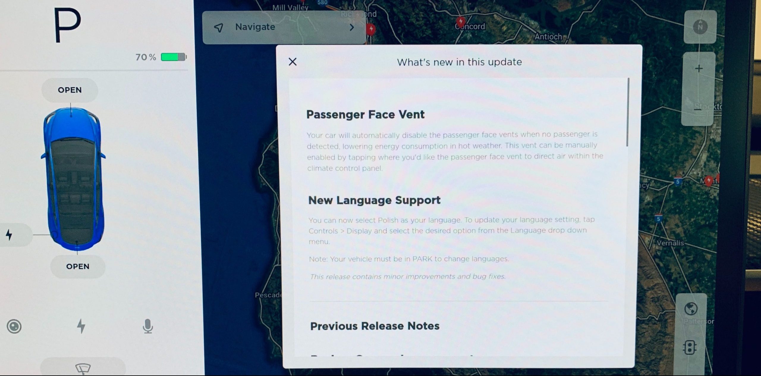Software updates Tesla. The Vent face. 5 28 2020