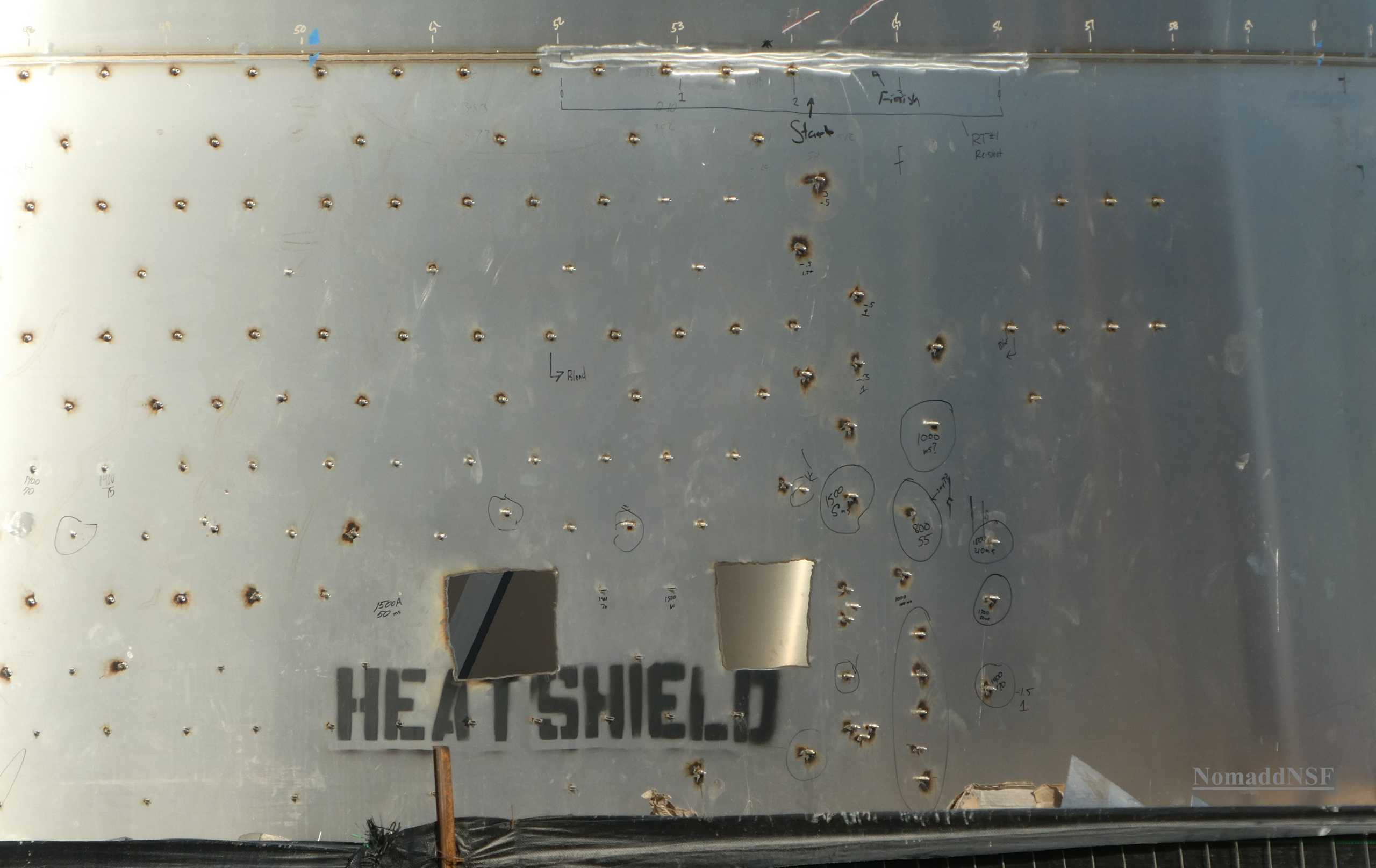 Starship Boca Chica 070920 (NASASpaceflight – Nomadd) heat shield test 2 (c)