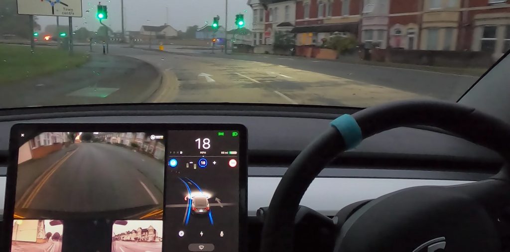 tesla driver uk autopilot test police video