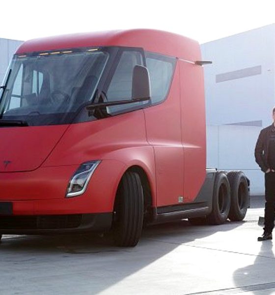 tesla semi red