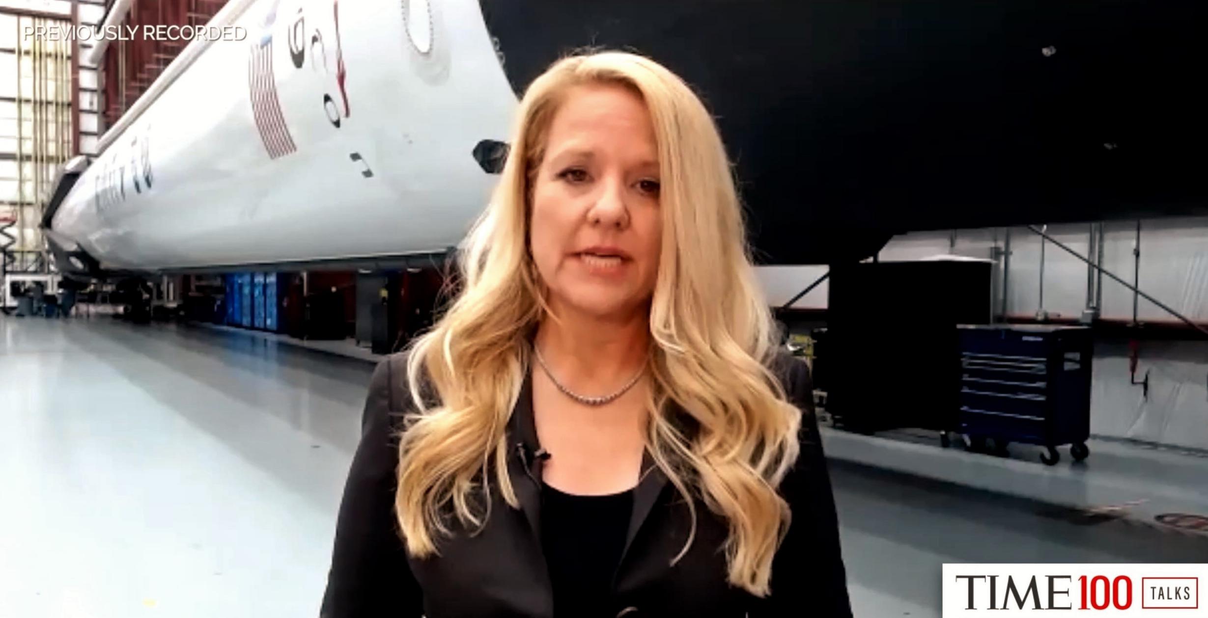 Crew Dragon Crew-1 Falcon 9 B1061 39A HIF Oct 2020 (TIME) Shotwell interview 1 crop (c)