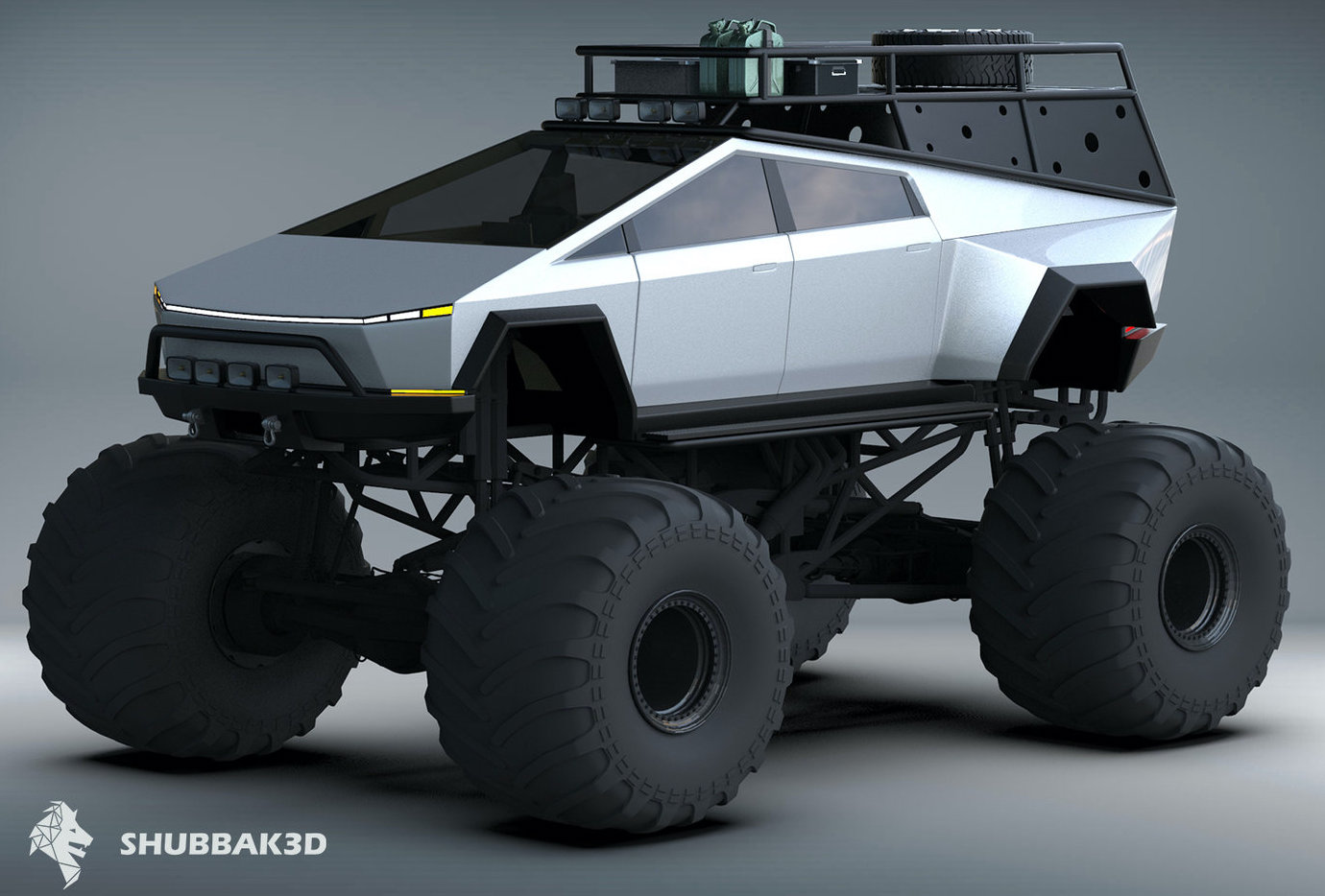 Tesla ‘Monster’ Cybertruck concept makes traditional monster trucks