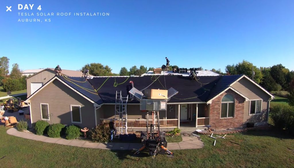 Tesla solar store roof houston
