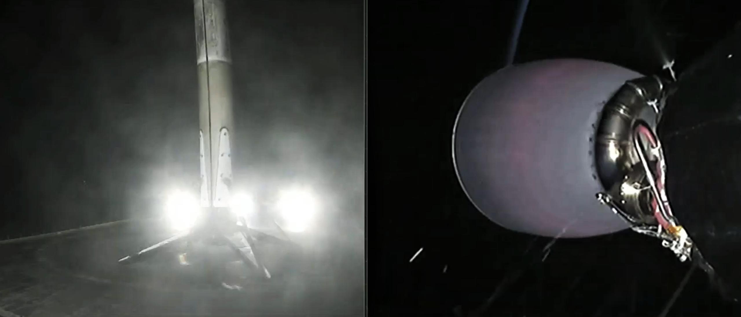 GPS III SV04 Falcon 9 B1062 LC-40 110520 webcast (SpaceX) landing + SECO 1 (c)