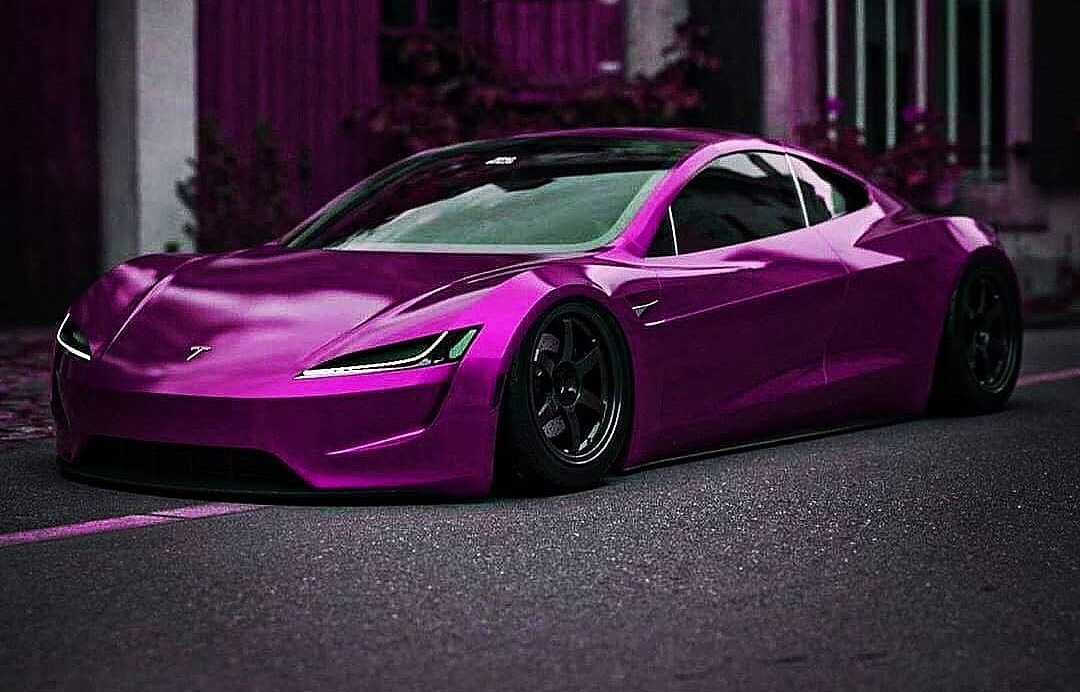 tesla-roadster-purple