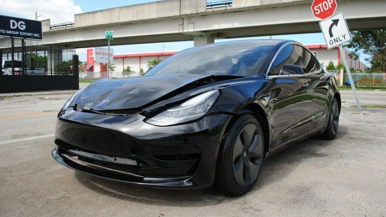Totaled tesla model 3 for sale discount