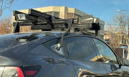 tesla model y with lidar sensors