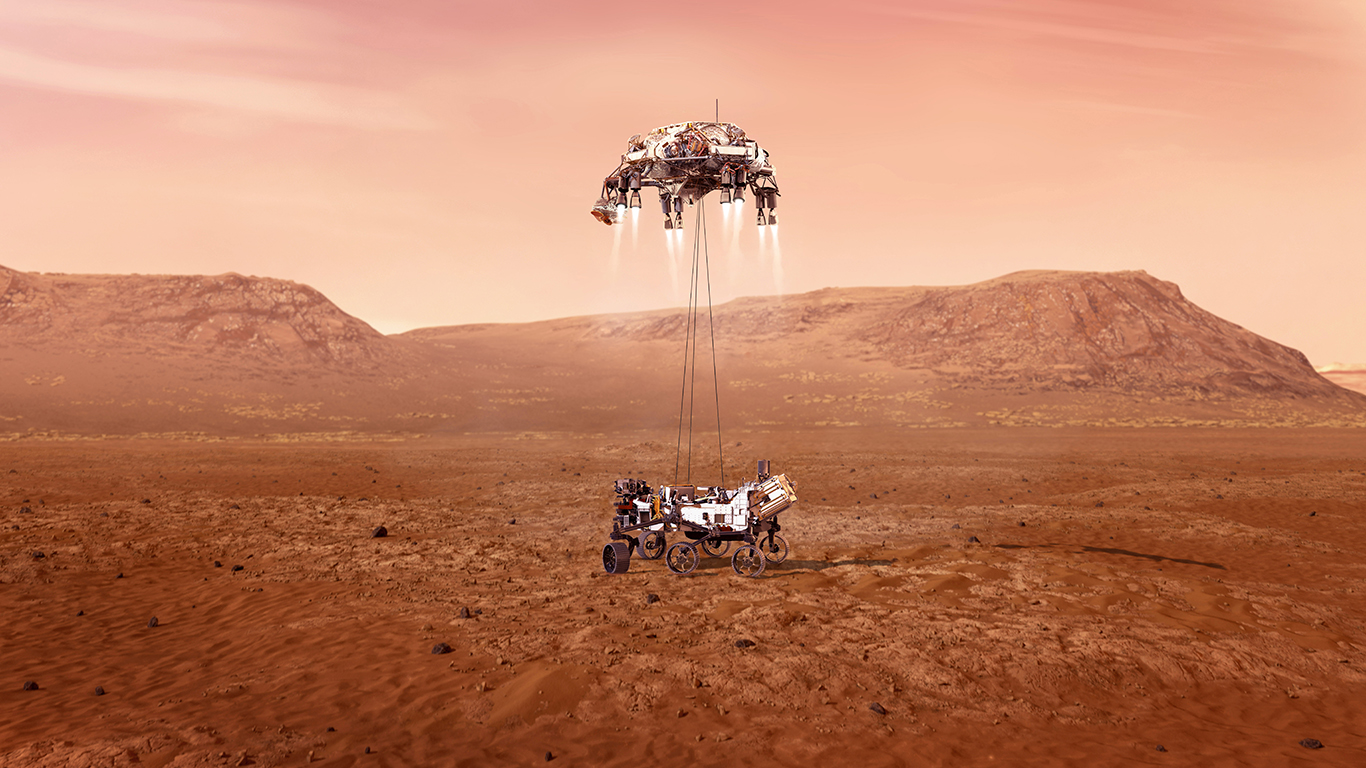 NASA Mars Perseverance Descent landing