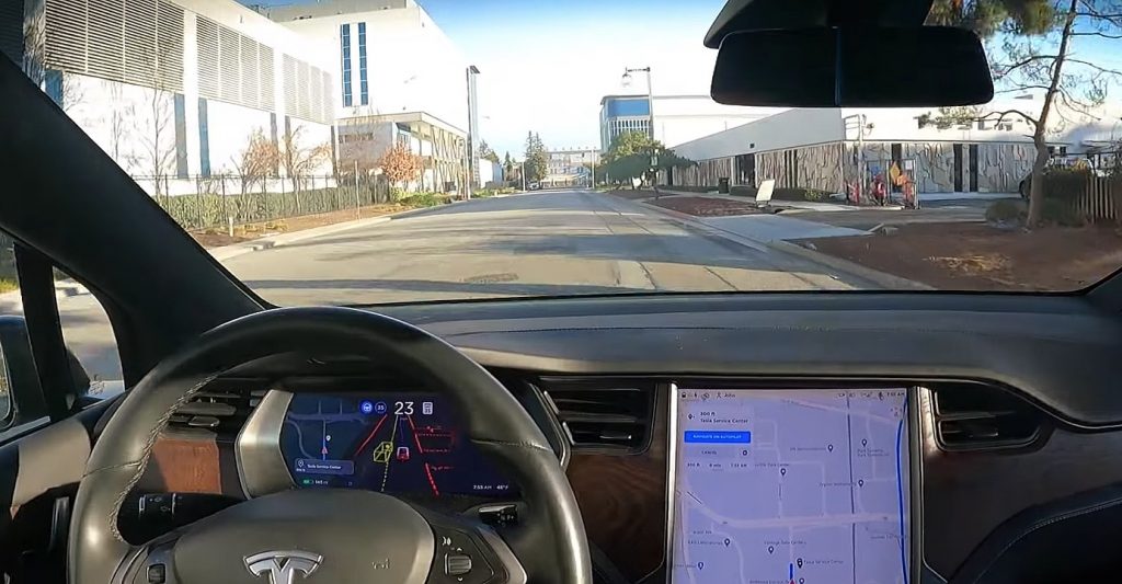 Model x car shop and driver