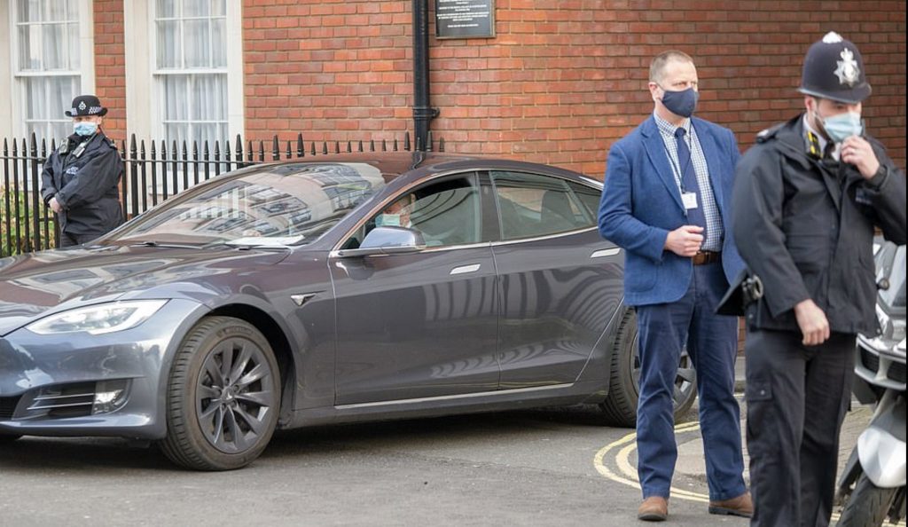 Prince Charles visits the hospital on Tesla Model S, showing his firm stance on sustainability