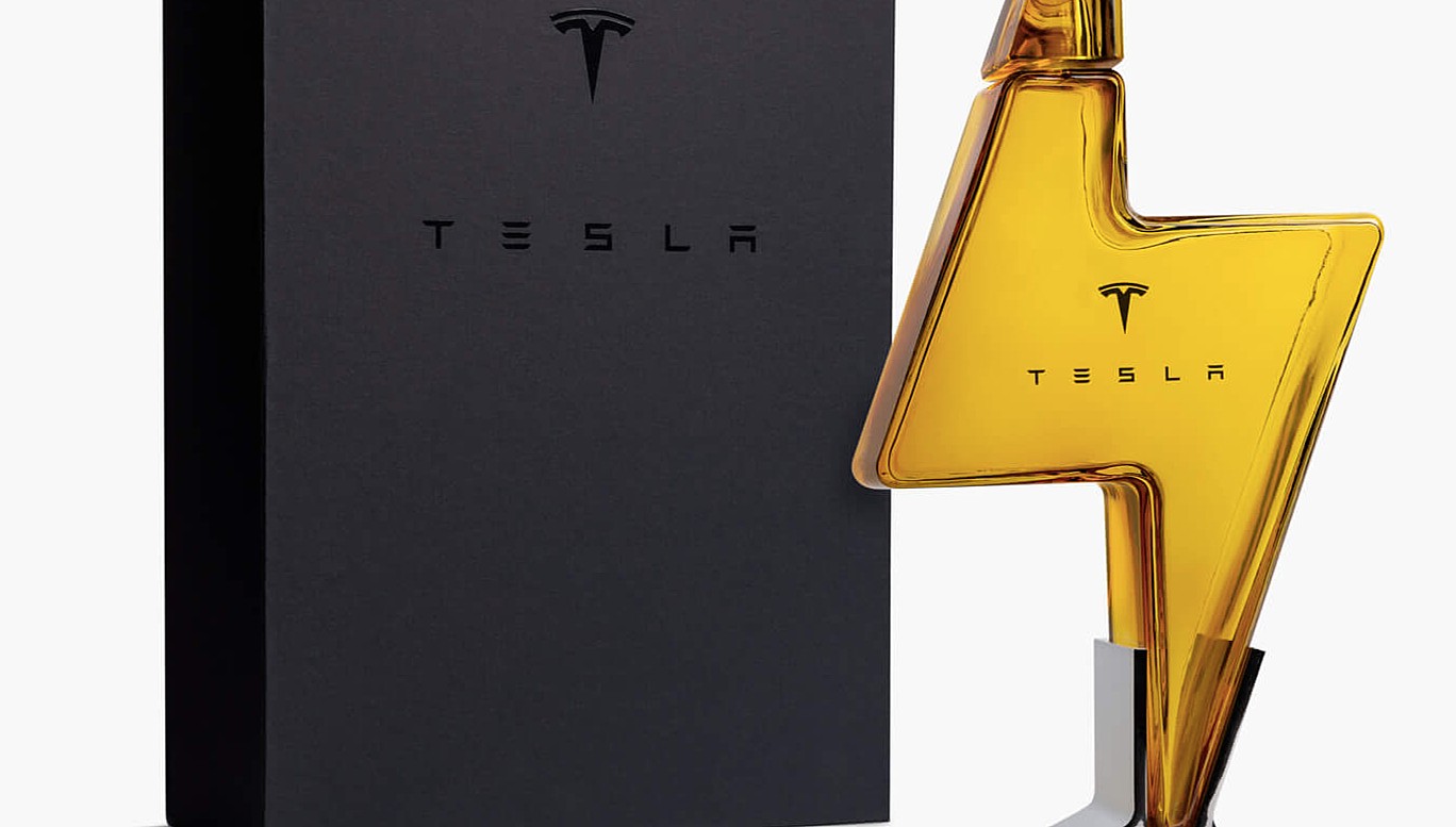 Tesla Tequila Decanter Bottle & Stand Limited Edition 