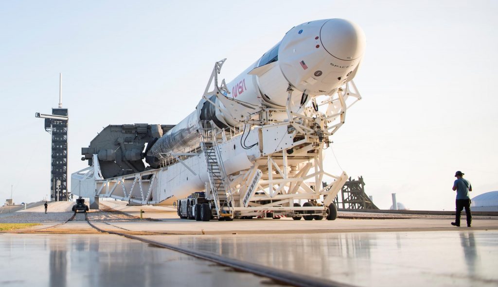 SpaceX launches a salty Falcon booster ahead of launch of astronaut