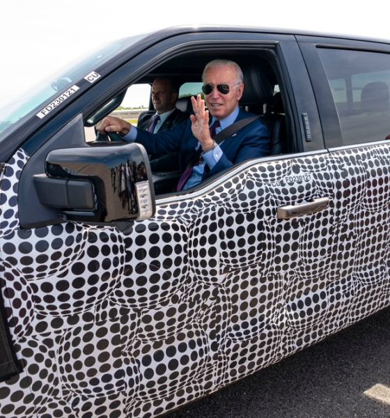 ford f-150 lightning joe biden driving