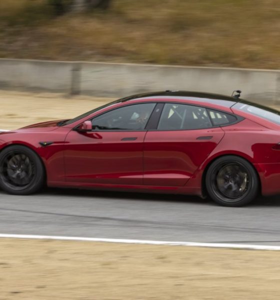 Tesla Model S Plaid track testing at Laguna Seca Raceway (May 14 2021, Credit: The Kilowatts)