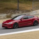 Tesla Model S Plaid track testing at Laguna Seca Raceway (May 14 2021, Credit: The Kilowatts)