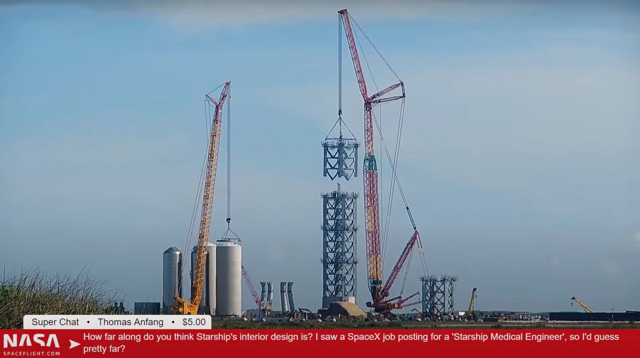 Spacex Installs First Parts Of Tower Meant To Catch Starship Boosters