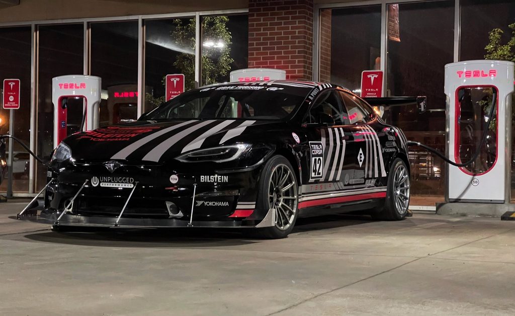 photo of Tesla Model S Plaid Pikes Peak racecar hits 136 mph in practice run at 14k feet image