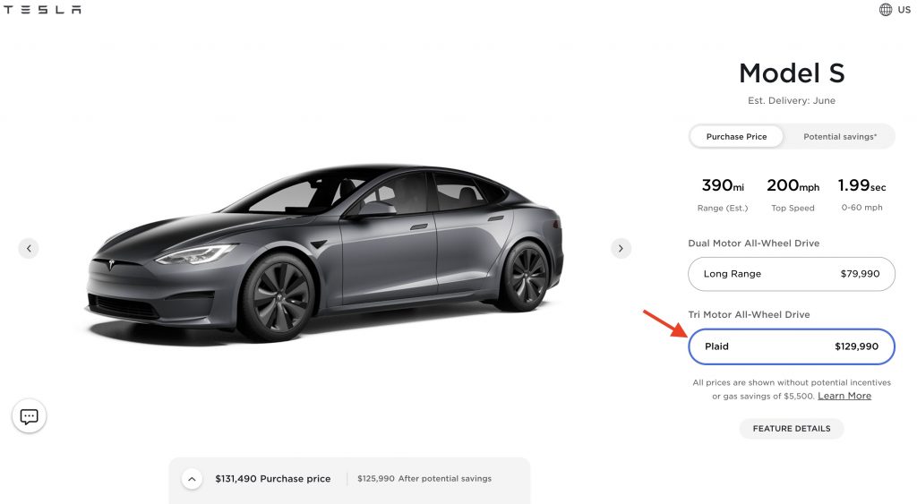 photo of Tesla hikes Model S Plaid price by $10k ahead of world debut image