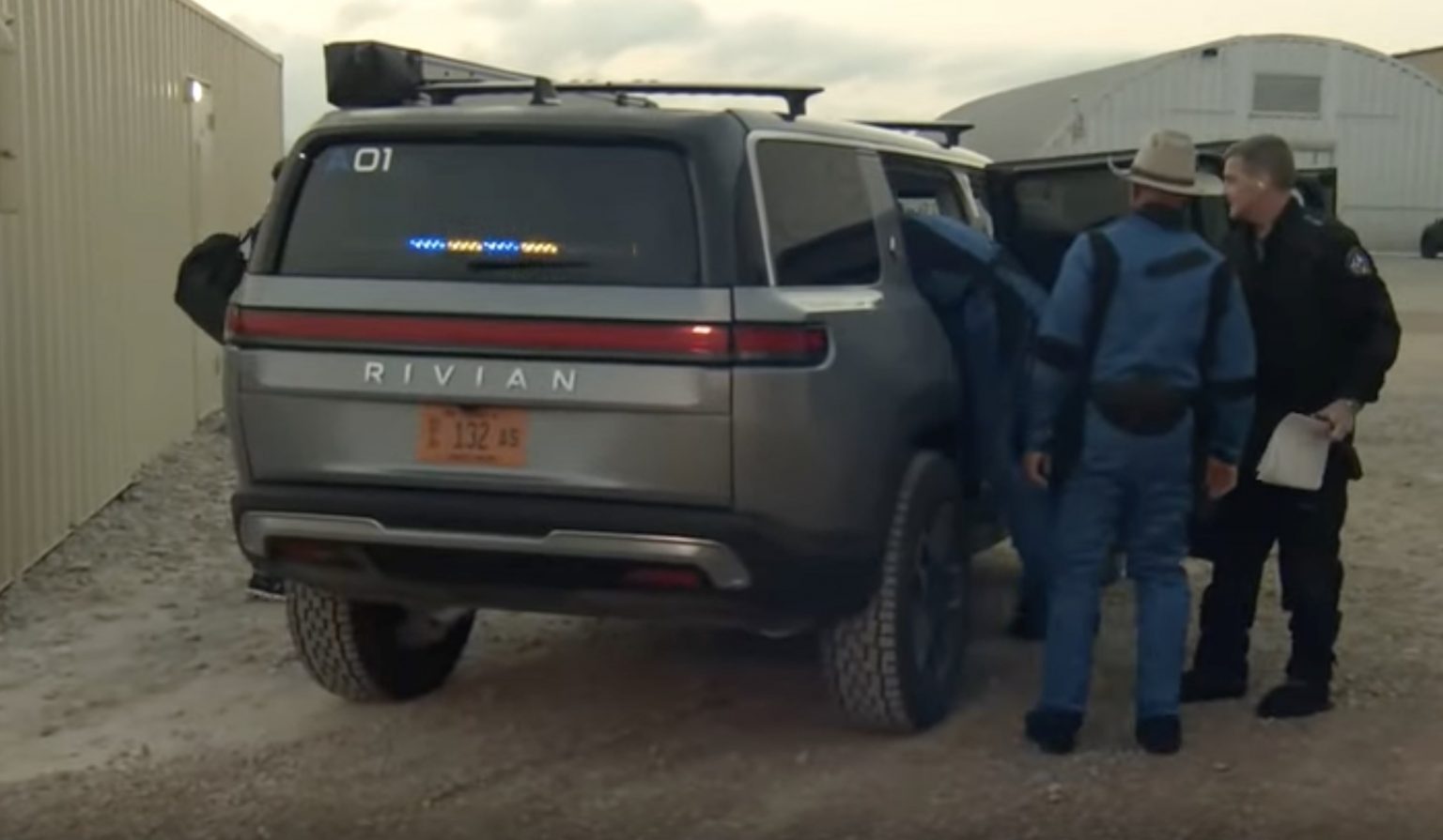 Rivian R1S transports passengers to Blue Origin's first ...