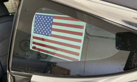 american flag ev window