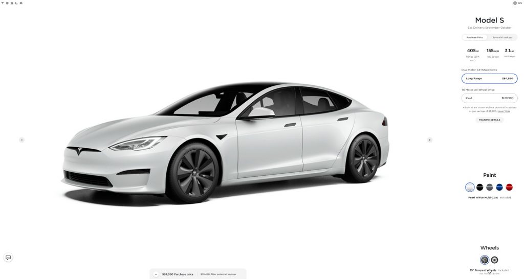 Model s price on sale increase