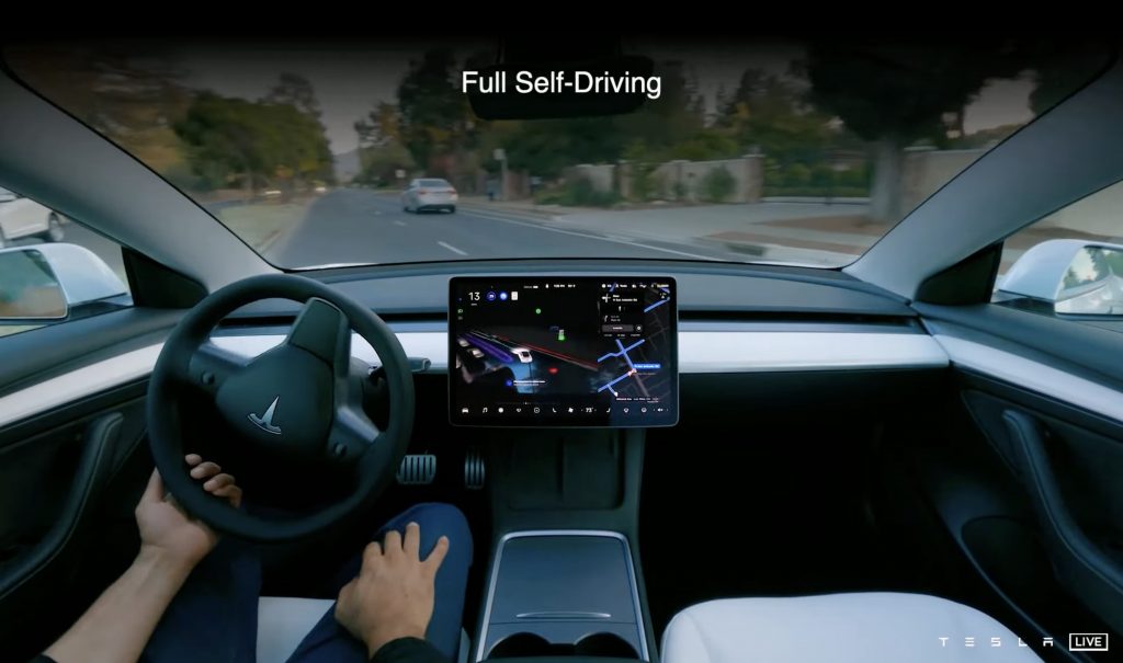 2021 tesla model 3 self driving discount