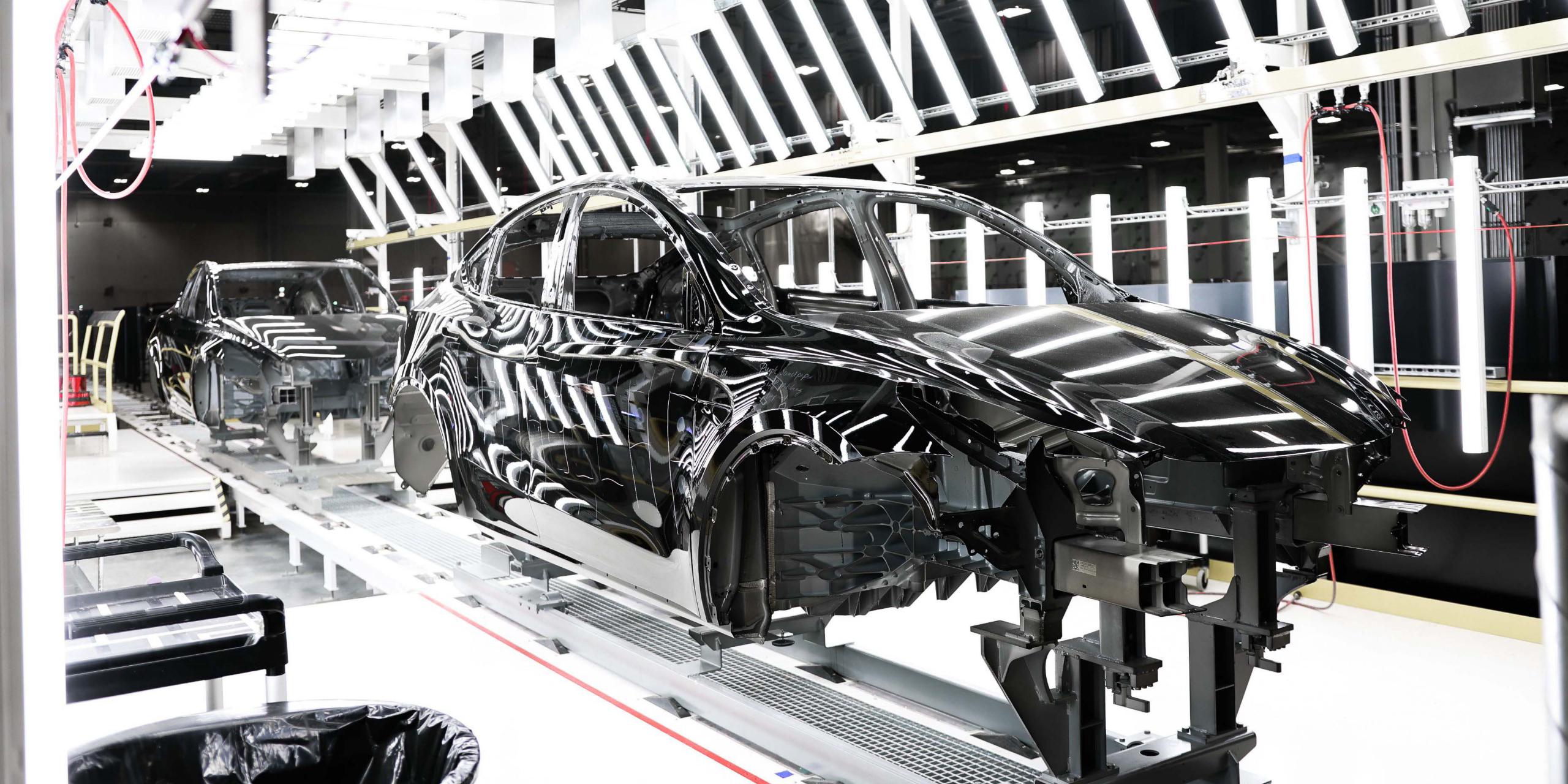 tesla model y production