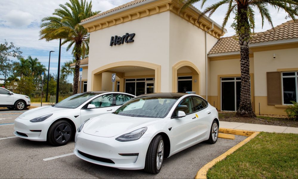 hertz tesla model 3