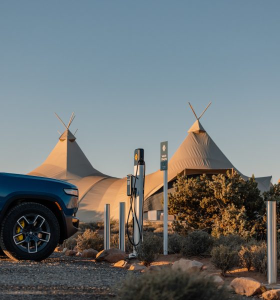 rivian under canvas partnership charging