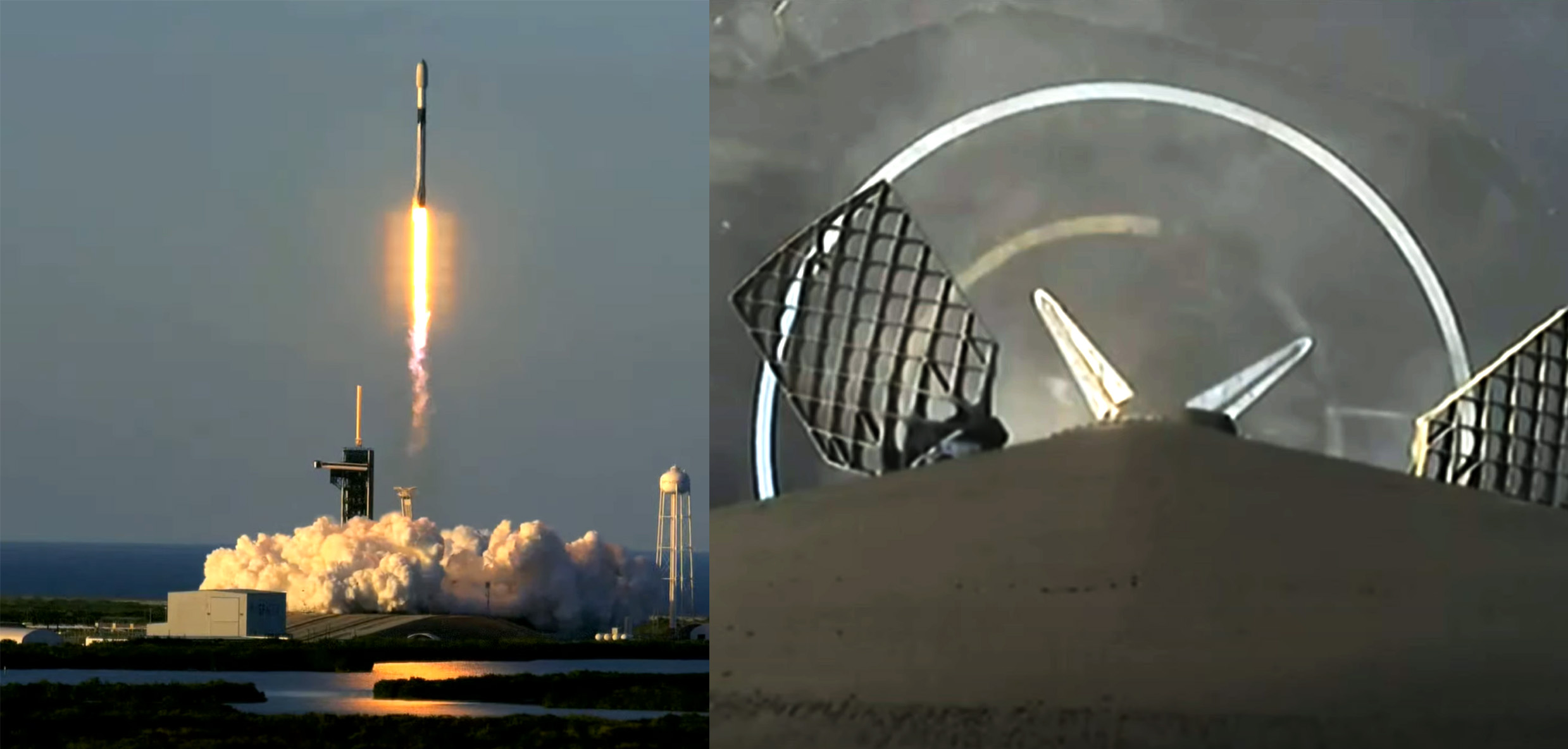 Starlink 4-5 F9 B1062 39A 010622 webcast (SpaceX) launch landing 1
