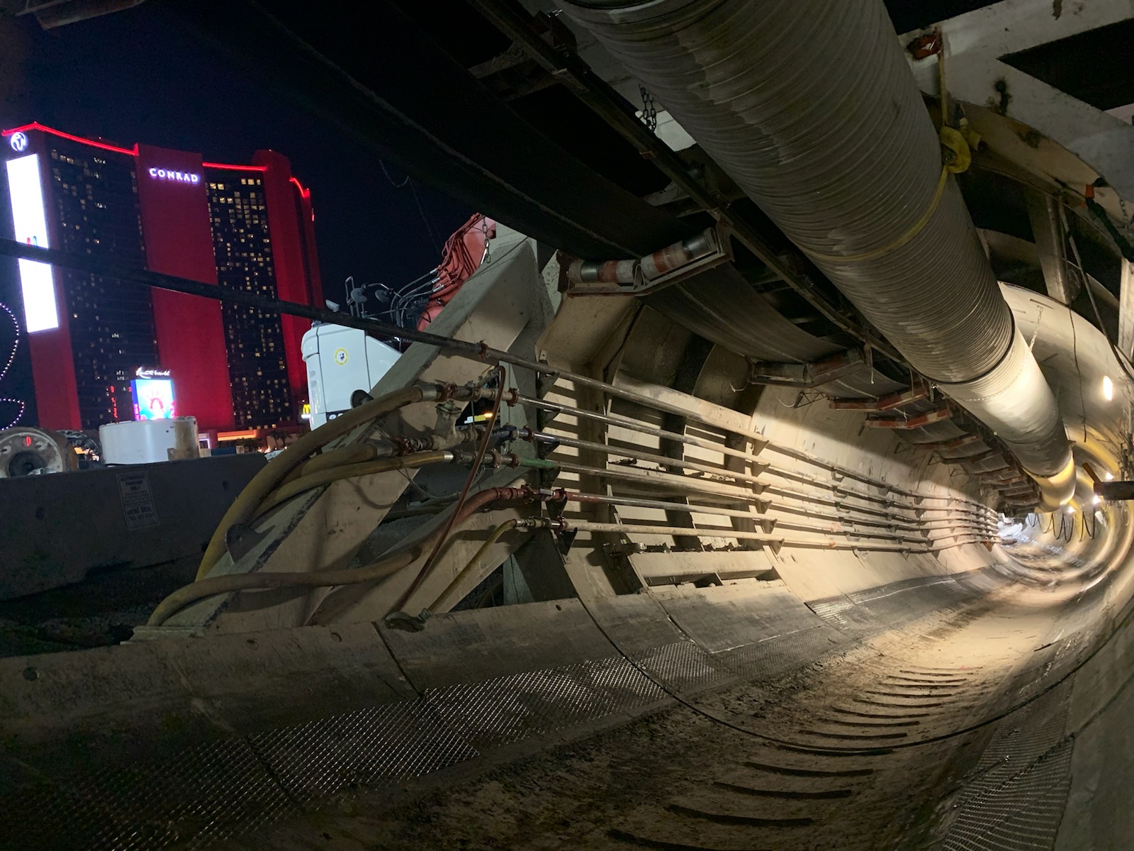The Boring Company shares sneak peek of Prufrock-1 constructing the Vegas Loop Resorts World exit