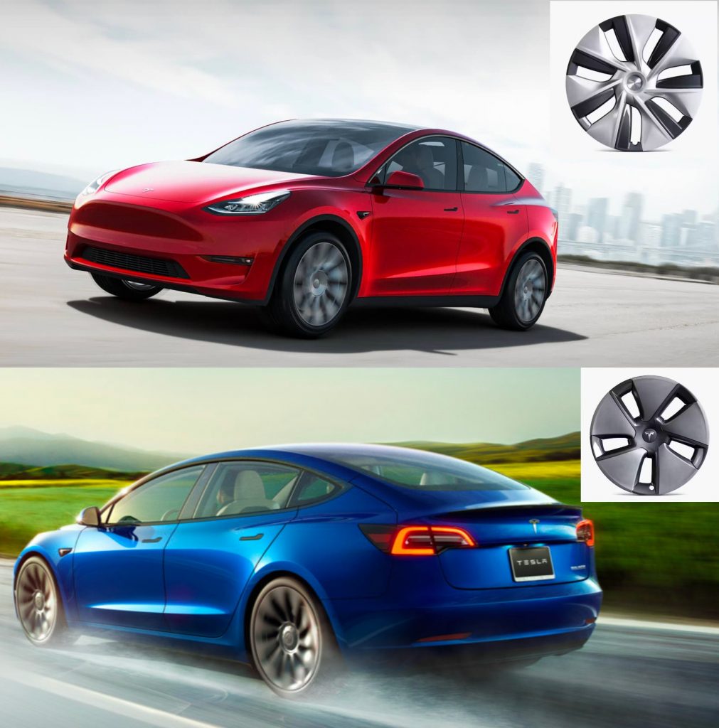 Le combat des enjoliveurs Tesla  Tout nu vs. Aerowheel vs. Überturbine 