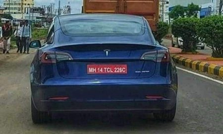 tesla tests model 3 in india