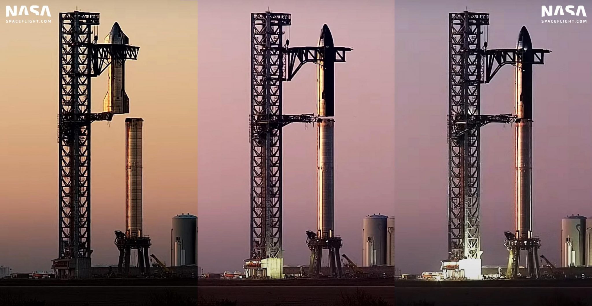 Spacex Rapidly Stacks Starship And Super Heavy With Mechazilla