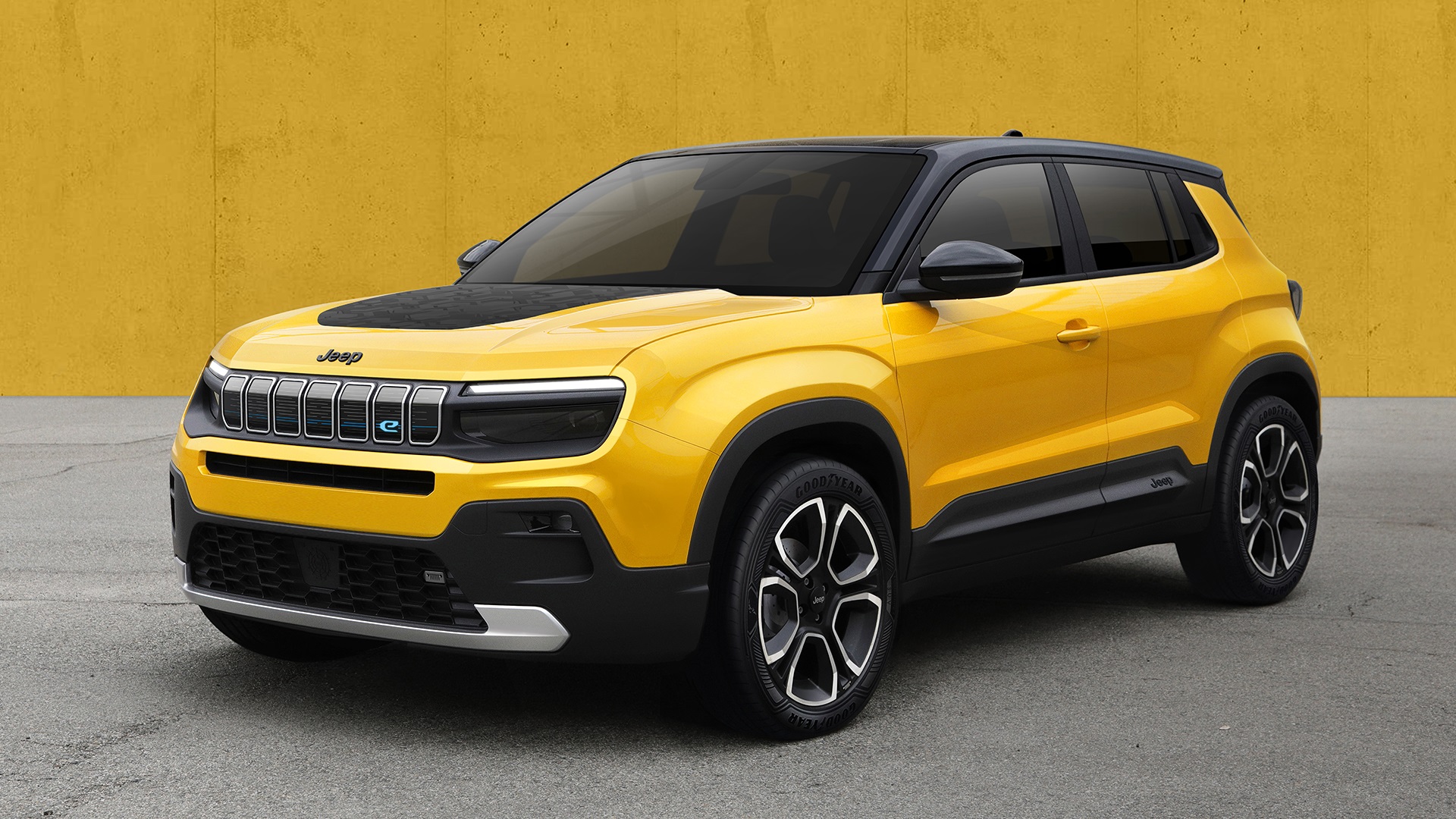 Jeep® brand reveals image of first-ever fully electric Jeep SUV