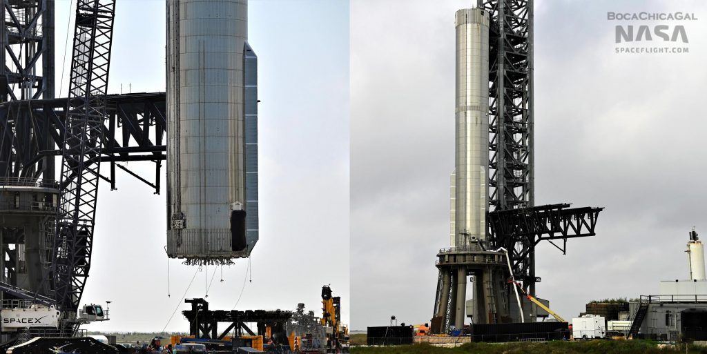 SpaceX Super Heavy booster returns to launch pad after major repairs
