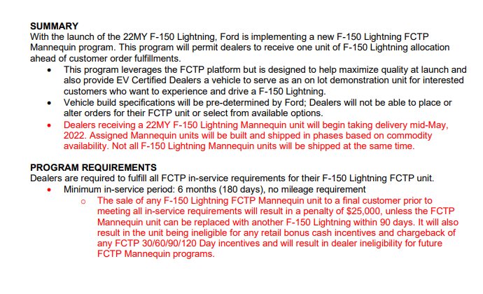 Ford warns its dealers 