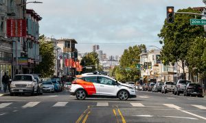 Cruise car in San Francisco streets